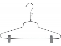 Chrome Metal Salesman Combo Hanger with Clips and Loop on Neck in 16" Length X 1 8" Thick Box of 25 - BZ322GQV3