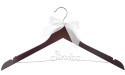 Ella Celebration Bride to Be Wedding Dress Hanger Wooden and Wire Hangers for Gown Mahogany Wood Silver Wire - B8BJ4H9N2