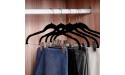 GARNECK 8pcs Clothes Hangers Velvet Suit Hangers Clips Non Slip Plastic Clothes Hanger for Coats Pants Dress Skirt Clothes - BZB640585