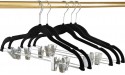 GARNECK 8pcs Clothes Hangers Velvet Suit Hangers Clips Non Slip Plastic Clothes Hanger for Coats Pants Dress Skirt Clothes - BZB640585