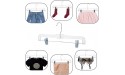 HOUSE DAY 12 Pack 14 inch Clear Plastic Skirt Hangers with Adjustable Clips Pants Hangers 360-Rotating Swivel Hook Clip Hangers for Pants Trousers Skirts Jeans Bulk Plastic Hangers - BSD0SXUK0