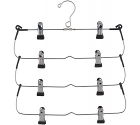Organize It All 4 Tier Folding Skirt Slack Hanger with Clips - B17CQW8LP