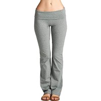 WUTYU Bell Bottom Pants for Women,Womens Stretch Yoga Leggings Fitness Running Gym Full Length Sports Active Pants Gray-03# L - BDG4CO1T9