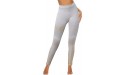 XIMIN Women's Scrunch Butt Lifting Seamless Leggings Booty High Waisted Workout Hot Stamping Print Athletic Yoga Pants Gray M - BE322ABZ5