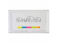 Azeeda 'Elephant Family' Sticky Note Ruler Pad ST00017092 - BRWBJ7AQX