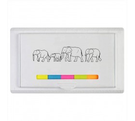 Azeeda 'Elephant Family' Sticky Note Ruler Pad ST00017092 - BRWBJ7AQX
