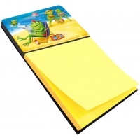 Caroline's Treasures APH0080SN Frogs on The Beach Sticky Note Holder Large Multicolor - BW2XQR6TE