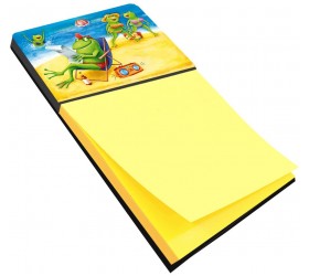Caroline's Treasures APH0080SN Frogs on The Beach Sticky Note Holder Large Multicolor - BW2XQR6TE