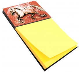 Caroline's Treasures MW1170SN Shadow The Horse in Red Refiillable Sticky Note Holder or Note Dispenser Large Multicolor - BEE7SNF3X