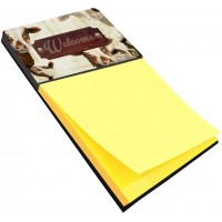 Caroline's Treasures SB3065SN Welcome Cow Refiillable Sticky Note Holder or Note Dispenser Large Multicolor - B2THC8ATA
