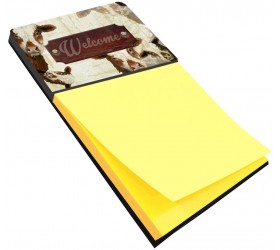 Caroline's Treasures SB3065SN Welcome Cow Refiillable Sticky Note Holder or Note Dispenser Large Multicolor - B2THC8ATA