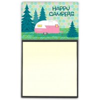 Caroline's Treasures VHA3004SN Happy Campers Glamping Trailer Sticky Note Holder Large Multicolor - BKPC16R7P