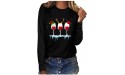 Christmas Ugly Sweaters for Women Ladies Fashion Wine Cups Hats Xmas Graphic Sweatshirts Long Sleeve Cozy Crewneck Tops - BR268LOH7