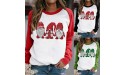 Christmas Ugly Sweaters for Women Xmas Dwarfs Printing Sweatshirts Plus Size Fashion Long Sleeve Patchwork Pullover Top - BTW3PU9DN