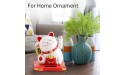 Crazy Sales Waving Cat Happiness Exquisite Workmanship Solar Luck Cat Plastic for Friends for Colleagues for Office Display for HomeWhite - BUX6PF42A