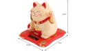 DJDK Lucky Cat,Solar Powered Cute Waving Cat Good Luck Wealth Welcoming Cats Home Display Car DecorBlack - BH0R6WMY0