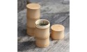 Hsakess Spice Jars with Lids Wood Spice Jar Spice Storage Box Salt Pepper Seasoning Pot Bamboo Tea for Kitchen,Wood Color,Medium - BCSGO143R