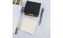 Leather Notes Holder Memo Cube Notepad Dispenser with 120 Sheets 3.6 x 3.6 Inches Non Sticky Notes Blank Beige Loose Leaf Paper for Taking Notes Reminders Cards OrganizerBlack - BCUH92C1A