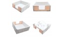 Marble White Memo Holders Rose Gold Notes Cube Dispenser Case Paper Notepad Organizer Tray for Office Home School Desk Organizer Supplies Rose Gold Tone - BV0Y88740
