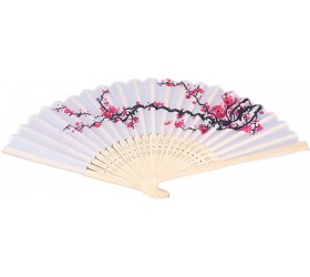 Sakura Handheld Fan Silk Folding Fan Good Cooling Effort Beautiful Appearance Fine Workmanship for Party - BZEO4727E