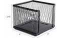 Suwimut 4 Pack Mesh Memo Holder Black Metal Mesh Sticky Note Holder for Pen Pencil Paperclip Thumbtack Office Home School Desk Organizer 4 x 4 Inches - BT2RVPD7F