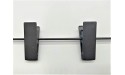 NAHANCO 17” Dark Wood Display Hanger with 16 Drop Bar Gunmetal Clips 12 Carton - BTJ3RF9R0