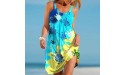 Thatso Summer Dresses for Women 2022 Boho Floral Print Tank Sleeveless Short Mini Dress Casual V Neck Beach Cover Up Sundress - BT9DBID9K