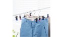10 Heavy-Duty Trouser Hangers with Clips Adjustable Metal Trouser Hangers Skirt Hangers with Clips Space-Saving Jeans Hangers - B3FWG8L8V