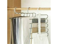 Froiny 5 in 1 Pant Rack Shelves Organizer Stainless Steel Multifunctional Wardrobe Closet Magic Space Saving Hangers - BDXCTB2ZG
