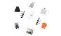 Kaptin 10 Pack Metal Pants Hangers,Skirt Trouser Slack Hanger with 2-Adjustable Clips - BYQ9K15C9