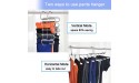 Magic Pants Hangers Space Saving Metal Stainless Steel Rack for Jeans Trousers Stainless Steel 2 Pack - B5EQH49OX