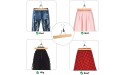Nature Smile Wooden Pants Hangers 10 Pack Non Slip Skirt Hangers Smooth Finish Solid Wood Clamp Hangers Hair Extension Hangers Jeans Slack Hangers with 360° Swivel Hook Pants Clip Hangers Natural - BZWU9OVO3