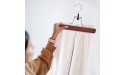 Nature Smile Wooden Pants Hangers 10 Pack Non Slip Skirt Hangers Smooth Finish Solid Wood Clamp Hangers Hair Extension Hangers Jeans Slack Hangers with 360° Swivel Hook Pants Clip Hangers Cherry - BDAGS5NTN