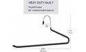 PJJXMY Pants Slack Trousers Hangers 10 Pack Space Saving Slim Strong and Durable Anti-Rust Chrome Metal Hangers Open Ended Design for Easy-Slide Pant Jeans Skirt Slacks Etc Black Heavy Duty - BPY6LZDVN