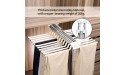 Pull Out Trousers Rack 22 Arms Steel Pull Out Pants Rack Pants Hanger Bar Clothes Organizers for Space Saving and Storage - BQJGMYTXY