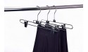 Quality Skirt Pants Trouser Hangers 8-Pack Heavy Duty Metal Swivel Hook Adjustable Clips Jeans Bottoms Chrome 8 - BE5TKSKDT