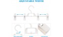 SENTOP 10Pcs Pants Hangers Durable Plastic Skirt Hangers with Adjustable Clips Space Saving Clothes Slack Hangers for Pants Skirts Trousers Shirt 13.8 Inches - BNH7Y6V9P