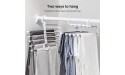 Stainless Steel Pants Hangers Jeans Clothes Organizer Folding Storage Rack Space Saver Storage Rack for Hanging - BXBJZOQNA