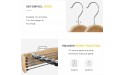TOPIA HANGER Wooden Pants Hangers,Slim Natural Wood Skirt Hangers with Anti-Rust Hook and Adjustable Metal Clips Perfect for Skirts,Pants,Slacks-10 Pack-CT17N - BJ9G4C67O