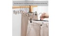 YQMY Pant Hangers,Slack Trousers Hangers Skirt Hangers with Clips Space Saving Hangers for Jeans Rubber Coated Metal Hanger Black Heavy Duty 10 - BEPOJJAVI