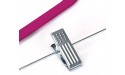 Zoyer Velvet Skirt Hangers 12 Pack Pink-Non Slip Pants Hangers with Metal Clips 360° Swivel Hook Ultra Thin Coat Hangers- Velvet Dresses Hangers Notched Suits,Tank Tops Shirt & Clothes Hangers. - B16GE4NIV