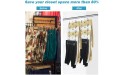 Hasitpro 6-Tier Skirt Pants Shorts Hangers with Adjustable Clips Space Saving No Slip Hangers Skirt Organizer 2 Pack - B1A2ESY59