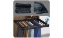 Pull Out Pants Rack Pull Out Trousers Rack Adjustable Length From 17.7'' To 23.6 Pull Out Pants Rack for Closet Multifunctional Drawer Closet Clothes Pants Hangers With Sliding Rail Space Saving - BYEVWDZW3