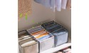 2 Pcs Clothes Drawer Organizer Foldable Large Medium Sizes 7 Grids Wardrobe Storage Box for Pants Jeans Legging T-shirtGrey - BKPQTC3Z0