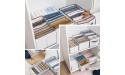 2 Pcs Wardrobe Clothes Organizer with Support Board- Foldable Mesh Closet Storage Large 7 Grids Divider Drawer Organizers Washable Compartment Storage Box for Jeans T-shirt Pants Legging L-7Grids - B1BYLOX02