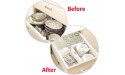 4 Pack Adjustable Dresser Drawer Dividers Organizers Plastic Expandable Drawer Organization Separators for Kitchen Bedroom Closet Bathroom and Office Drawers - BBS6NJJOC