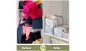 4PCS Wardrobe Clothes Organizer 7 Grids TOOVREN Closet Organizers And Storage Baskets Clothing Storage Bins,Washable Foldable Drawer Clothes Compartment Storage Box for Bedroom Dorm Room - BQS65JA2E