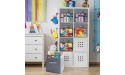 6Pcs Fabric Storage Cubes Set with Cardboard Foldable Storage Bins Boxes with Clear Window for Clothes Shelves Wardrobe - B2M9G636D