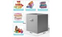 6Pcs Fabric Storage Cubes Set with Cardboard Foldable Storage Bins Boxes with Clear Window for Clothes Shelves Wardrobe - B2M9G636D