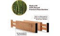 Adjustable Bamboo Drawer Divider Organizers 6 Pack Large Expandable Drawer Organization Separators for Kitchen Utensils Dresser Bedroom Bathroom Baby Drawer Office 17.5” to 22 Natural - BPR4QNLJW